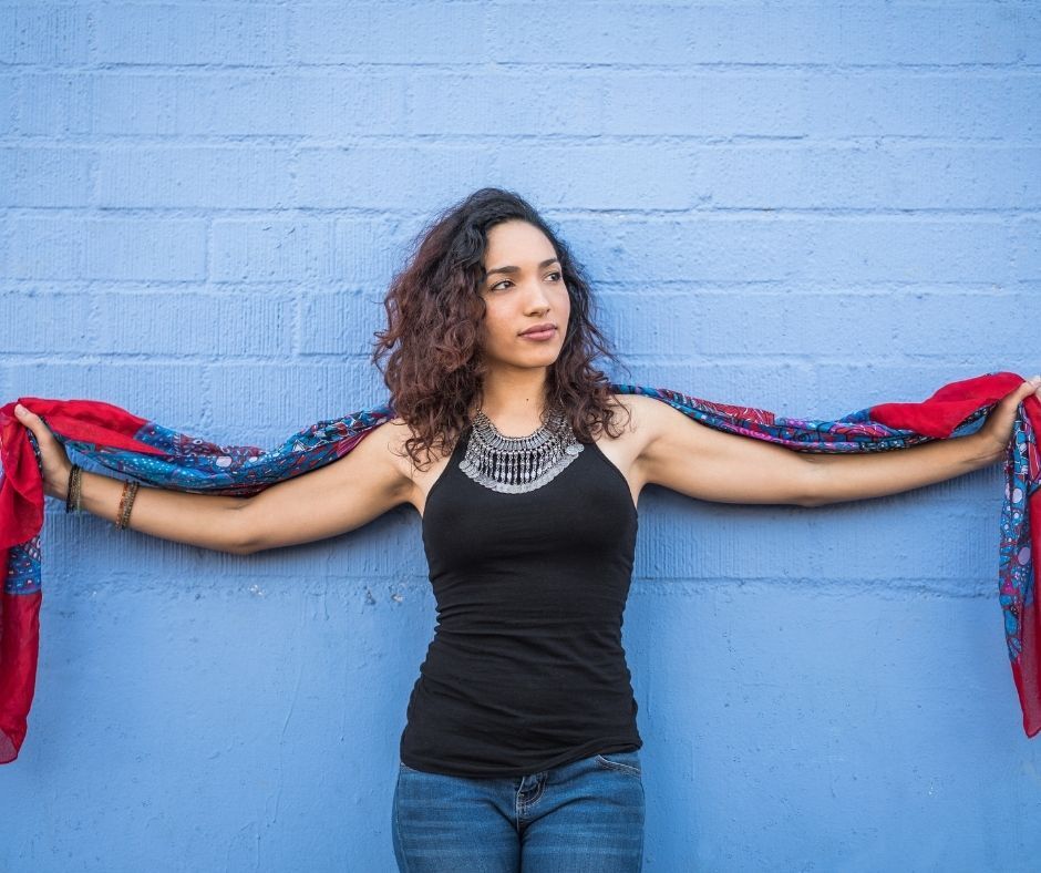 Portrait Of Beautiful South African Young Woman With Curly Loose